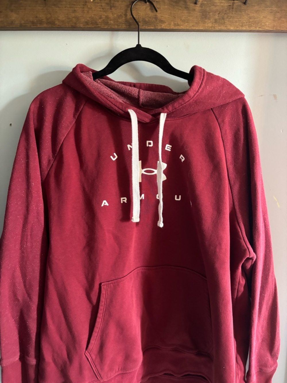 Under Armour Woman’s Maroon Hoodie with White Logo